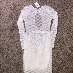 White Sequin Steal the Night dress